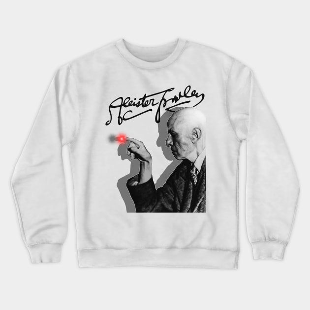 Aleister Crowley // Vintage Occultist Fan Art Crewneck Sweatshirt by darklordpug